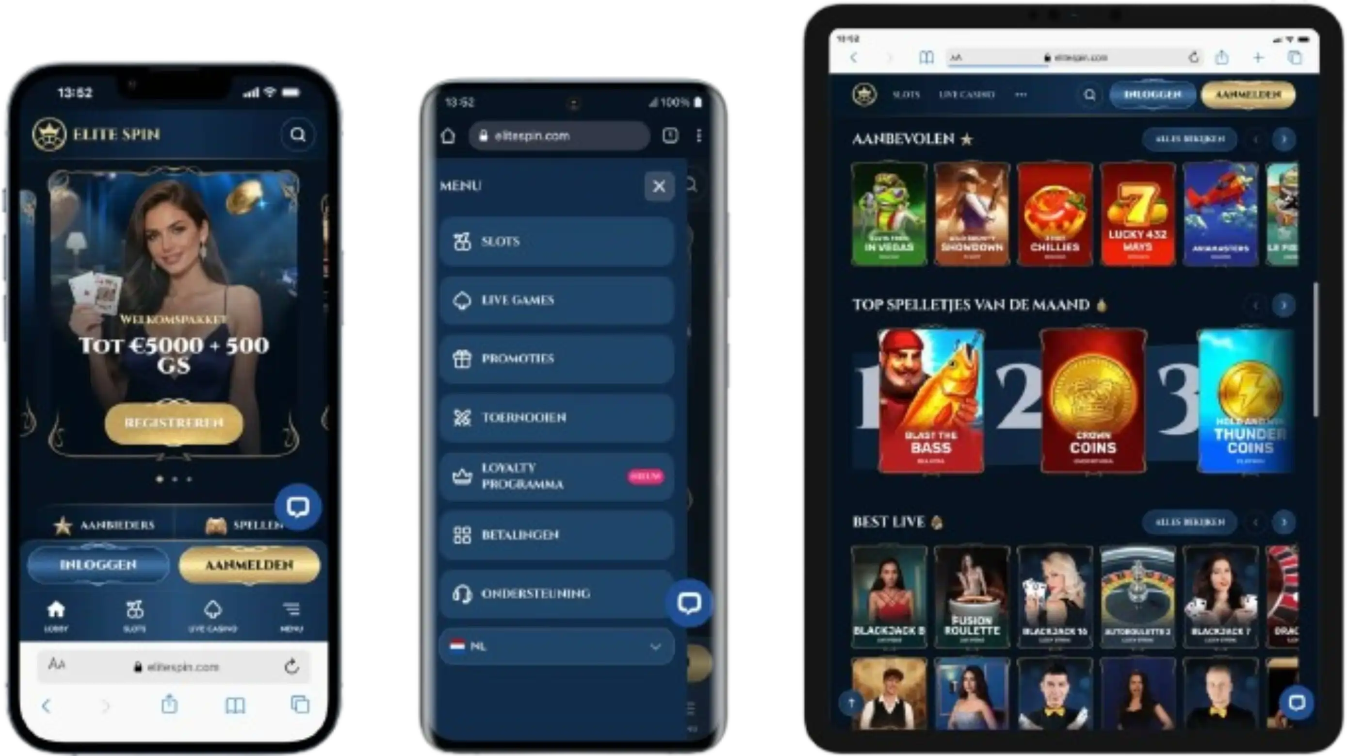 EliteSpin Casino App Screenshot